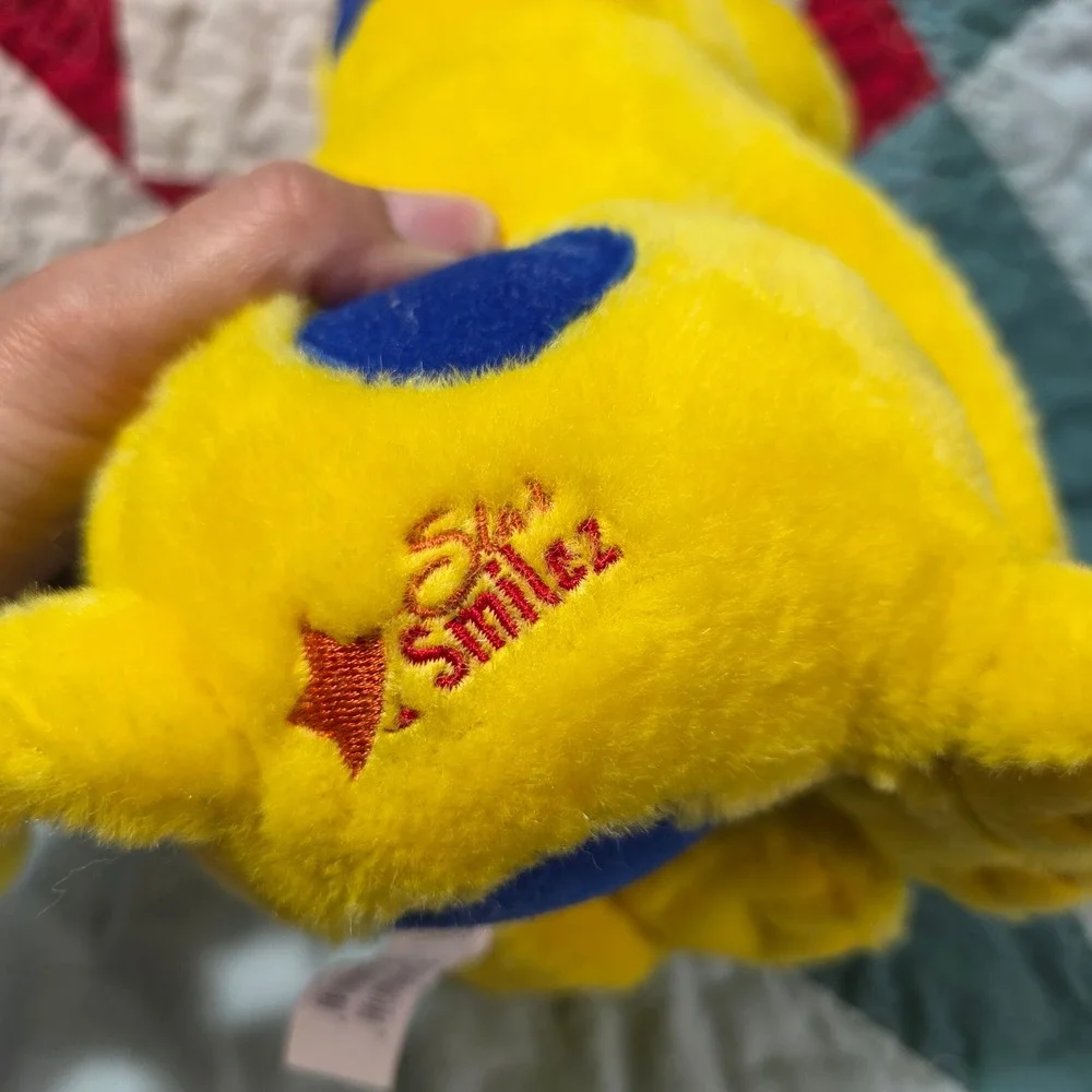 Star Smilez Yellow Dog Plush Dental Hygiene Puppet Blue Spots 10
